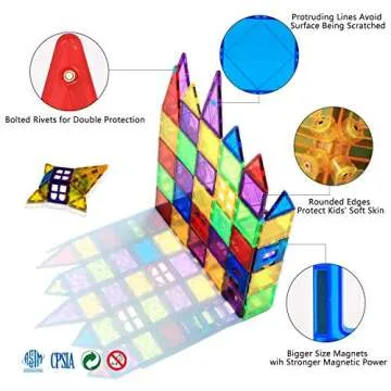 MAGBLOCK Magnetic Building Tiles 100-Piece Set