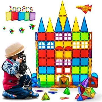 MAGBLOCK Magnetic Building Tiles 100-Piece Set