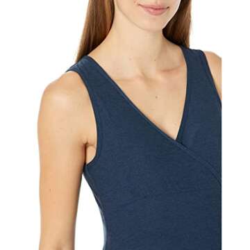Beyond Yoga Nursing Cross-Over Tank Top Nocturnal Navy MD (US 6-8)