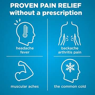 Amazon Basic Care Ibuprofen Tablets, 200 mg, Pain Reliever and Fever Reducer, For Headache, Muscular...