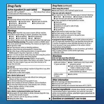 Amazon Basic Care Ibuprofen Tablets for Pain Relief