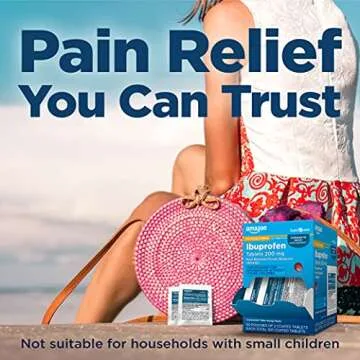 Amazon Basic Care Ibuprofen Tablets for Pain Relief