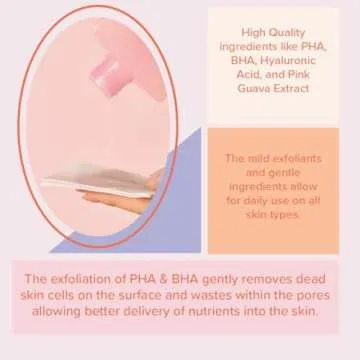 White Rabbit - Pink Guava Pore Refining Toner - 6.76 Fl Oz with PHA & BHA, Hyaluronic Acid - Removes Dead Skin Cells - Moisturizing - for Tighter, Brighter, Smoother Skin - Korean Skincare