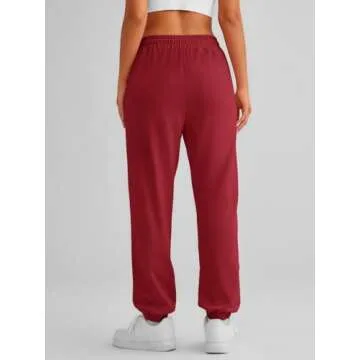 AUTOMET Women's Stylish Cinch Bottom Sweatpants with Pockets