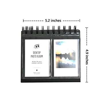 68 Pockets Mini Photo Album for Fujifilm Instax Mini 7s 8 8+ 9 25 26 50s 70 90/ Instax SP 1/ Polaroid PIC-300P/ Polaroid Z2300/ LG PD 233/ LG PD 239/ Name Card (Black)