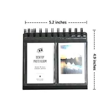 68 Pockets Mini Photo Album for Fujifilm Instax Mini 7s 8 8+ 9 25 26 50s 70 90/ Instax SP 1/ Polaroid PIC-300P/ Polaroid Z2300/ LG PD 233/ LG PD 239/ Name Card (Black)