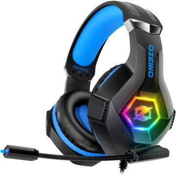 Ozeino Gaming Headset with RGB LED & 7.1 Sound