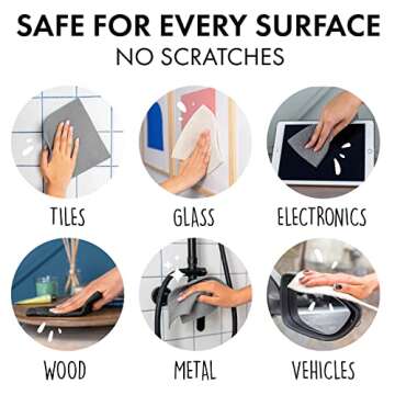 SUPERSCANDI 10 Pack Swedish Dishcloths for Kitchen - 100% Biodegradable & Compostable Reusable Paper Towels Washable, Food-Safe & Without Plastic - Dish Rags Suitable for Any Surface, Grey