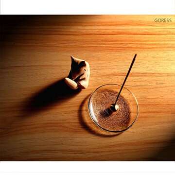 GORESS Incense Cone Burner, Modern Incense Stick Holders with Glass Ash Tray Drip Shape Holder for Meditation, Yoga Traning, Home Decor,Gift