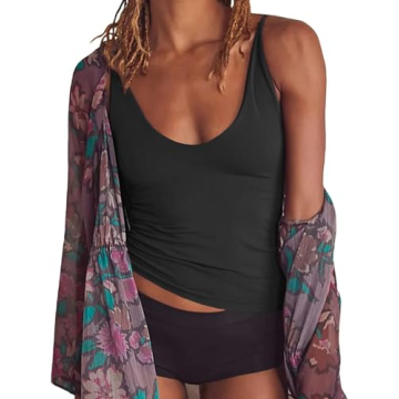 Stylish Tankaneo Women’s Deep V Neck Cami Top