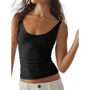 Stylish Tankaneo Women’s Deep V Neck Cami Top