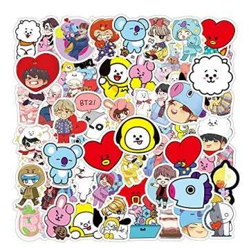 YEESACG 61 Pack Cute BTS Stickers for All Ages