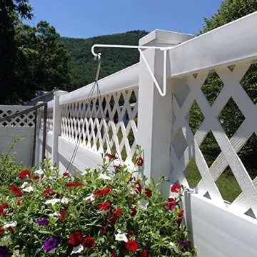 Durable Vinyl Fence Hooks for Plants Easy Install 6 Pack