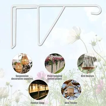 Durable Vinyl Fence Hooks for Plants Easy Install 6 Pack