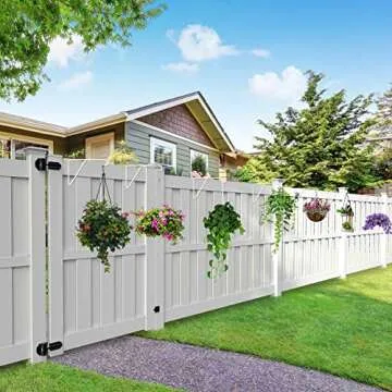 Durable Vinyl Fence Hooks for Plants Easy Install 6 Pack