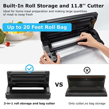 INKBIRD Vacuum Sealer 10-in-1 with Built-in Storage and Cutter