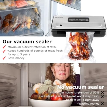 INKBIRD Vacuum Sealer 10-in-1 with Built-in Storage and Cutter