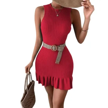 MakeMeChic Sleeveless Sweater Dress for All Occasions