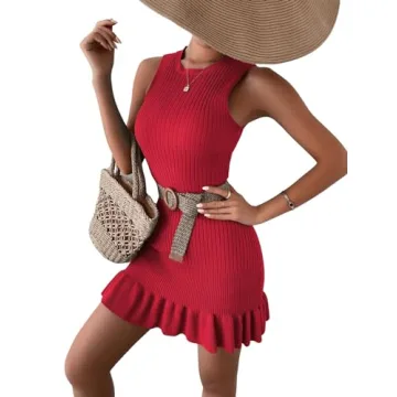 MakeMeChic Sleeveless Sweater Dress for All Occasions