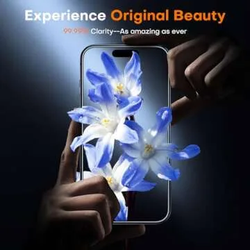 TOCOL for iPhone 15 Privacy Screen Protector [9H+ Hardness] Tempered Glass Full Coverage Screen Protector Easy Installation 2 Pack