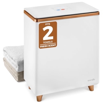 SereneLife Counter Towel Warmer Bucket - with Customized Fragrance for Spa and Bathroom, Luxury Towe...