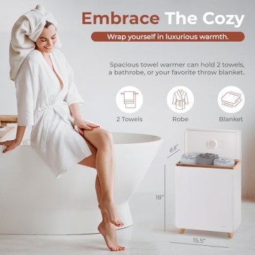 SereneLife Luxury Towel Warmer for Cozy Comfort and Relaxation