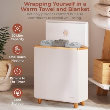 SereneLife Luxury Towel Warmer for Cozy Comfort and Relaxation