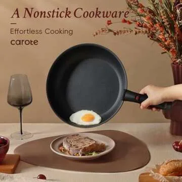 CAROTE Non Stick Pots and Pans Set, 11pcs Space Saving Set