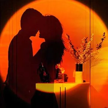 YouOKLight Sunset Lamp, Projector Sunset Light 10W LED Projection Night Light 180 Degree Rotation Romantic Rainbow Light USB Charging for Photography Party Home Living Room Bedroom Decor, Sunset Red…