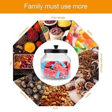 Stylish 55oz Glass Storage Jars with Sealed Lids