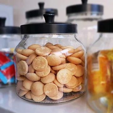 Stylish 55oz Glass Storage Jars with Sealed Lids