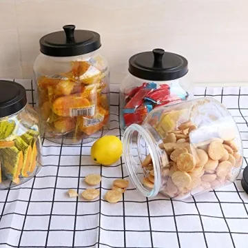 Stylish 55oz Glass Storage Jars with Sealed Lids