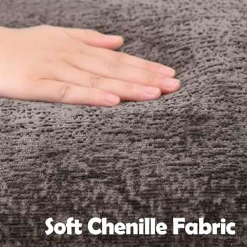 DEZENE 2 Pack Chocolate Brown Chenille Pillow Covers