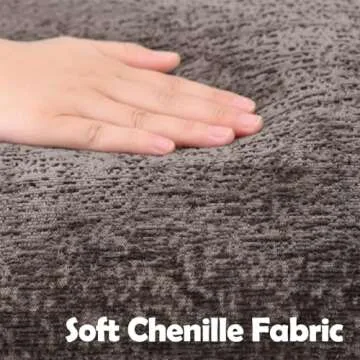 DEZENE 2 Pack Chocolate Brown Chenille Pillow Covers