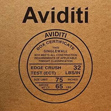 AVIDITI Shipping Boxes Small 4"L x 4"W x 4"H, 25-Pack | Corrugated Cardboard Box for Packing, Moving and Storage
