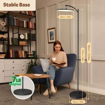Aisutha LED Floor Lamp - Super Bright Arc Design for Home