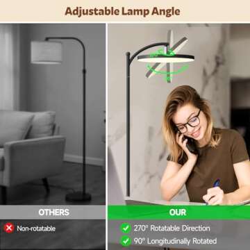 Aisutha LED Floor Lamp - Super Bright Arc Design for Home