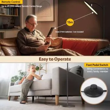 Aisutha LED Floor Lamp - Super Bright Arc Design for Home