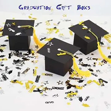SDKI 30Pcs Graduation Cap Candy Box Graduation Party Supplies 2025 Decorations Graduation Gift Candy Boxes for Graduation Party Favor