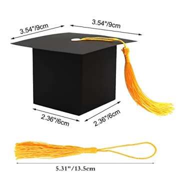 SDKI 30Pcs Graduation Cap Candy Box Graduation Party Supplies 2025 Decorations Graduation Gift Candy Boxes for Graduation Party Favor