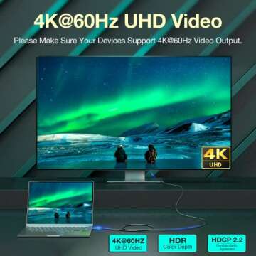 LEIRUI USB-C to USB-C Cable 20Gbps 100W Fast Charging