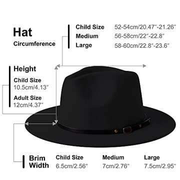 Stylish KUJUHA Two Tone Fedora Hat for All Ages