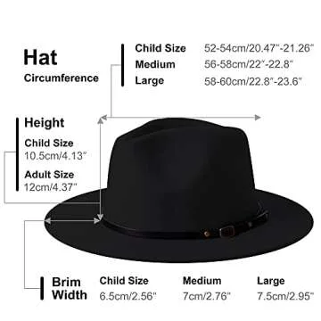 Stylish KUJUHA Two Tone Fedora Hat for All Ages