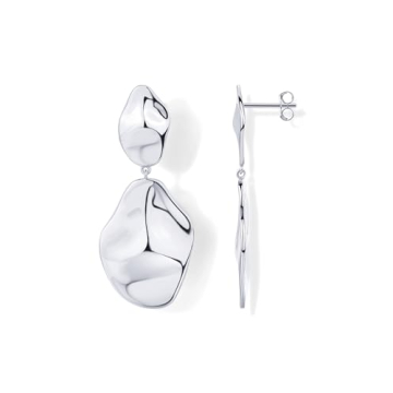 PAVOI Rhodium Plated Teardrop Dangle Earrings for Women