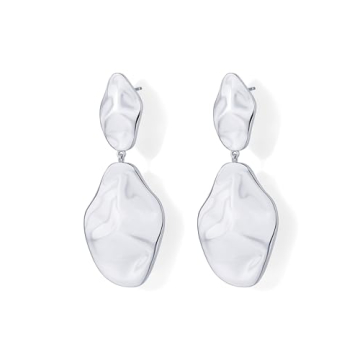 PAVOI Rhodium Plated Teardrop Dangle Earrings for Women