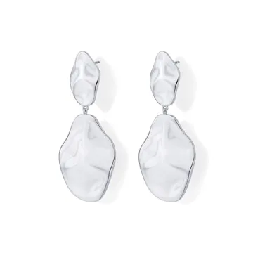 PAVOI Rhodium Plated Teardrop Dangle Earrings for Women