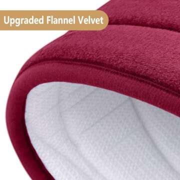 Buganda Memory Foam Bathroom Rug Mat 30x20, Extra Soft and Absorbent Bath Mats, Non-Slip and Machine Washable Bath Rugs for Bathroom Floor,Tub and Shower, Burgundy