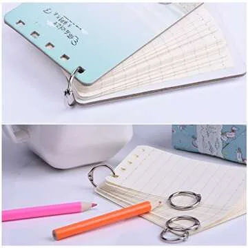 Outus 1 Inch and 0.75 Inch Book Rings Loose Leaf Binder Rings, Silver, 100 Pieces