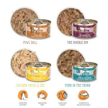Weruva Cats in The Kitchen, Word from The Bird! Variety Pack, 3.2oz Can (Pack of 12)