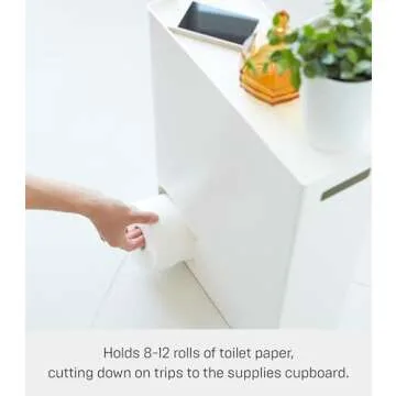 YAMAZAKI Toilet Paper Stocker - Elegant Bathroom Organizer